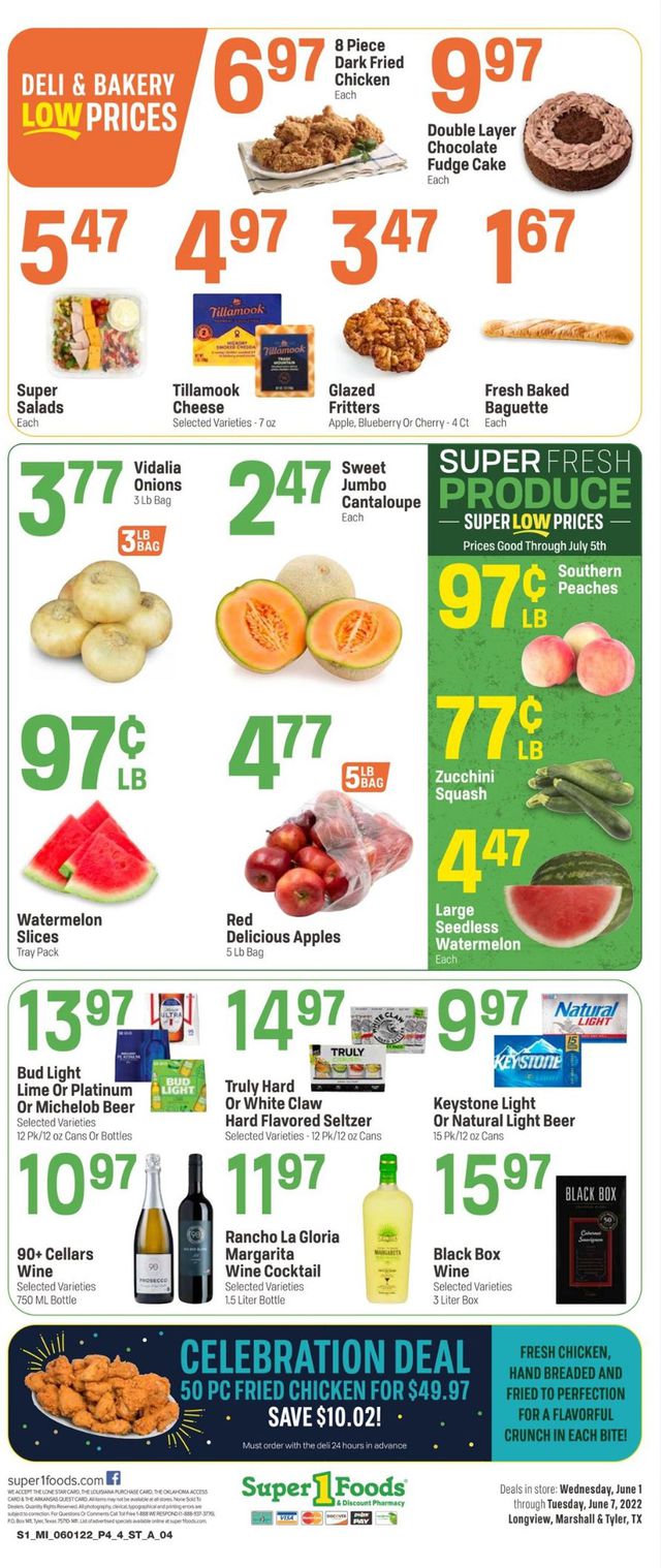 Super 1 Foods Ad from 06/01/2022