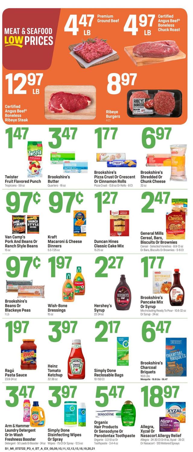 Super 1 Foods Ad from 07/27/2022
