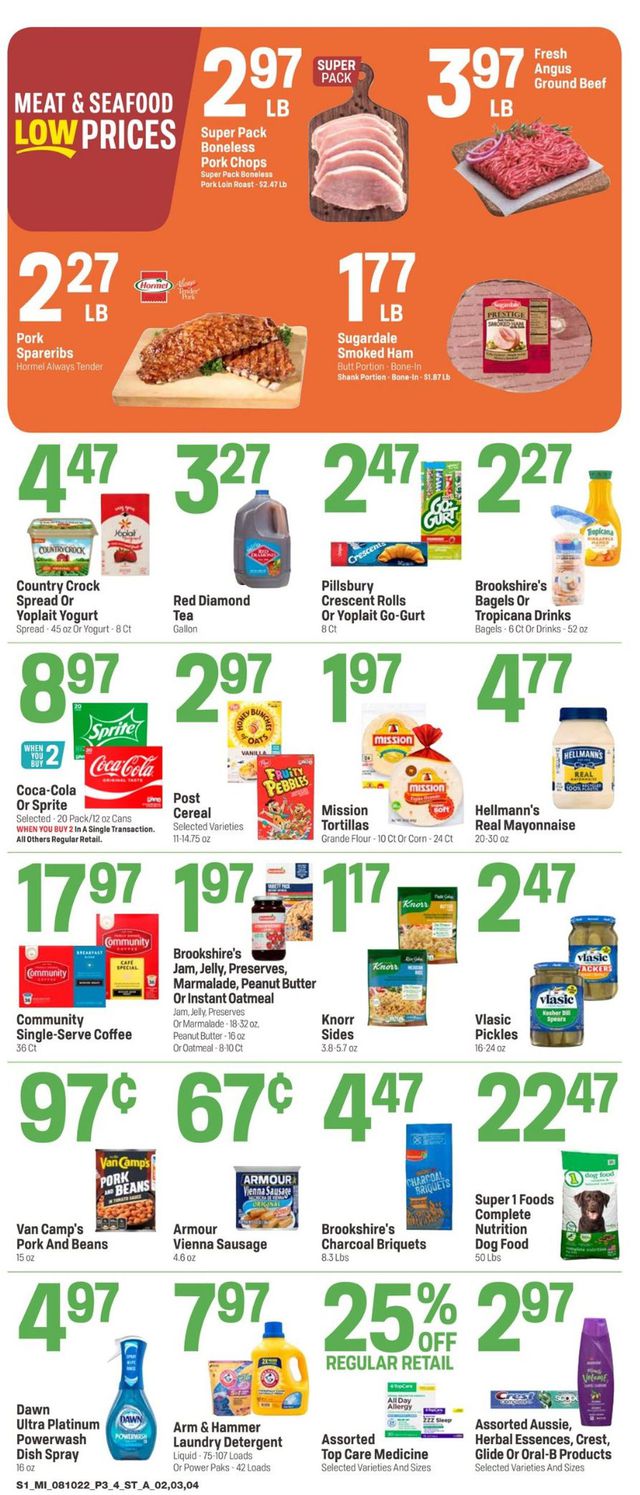 Super 1 Foods Ad from 08/10/2022