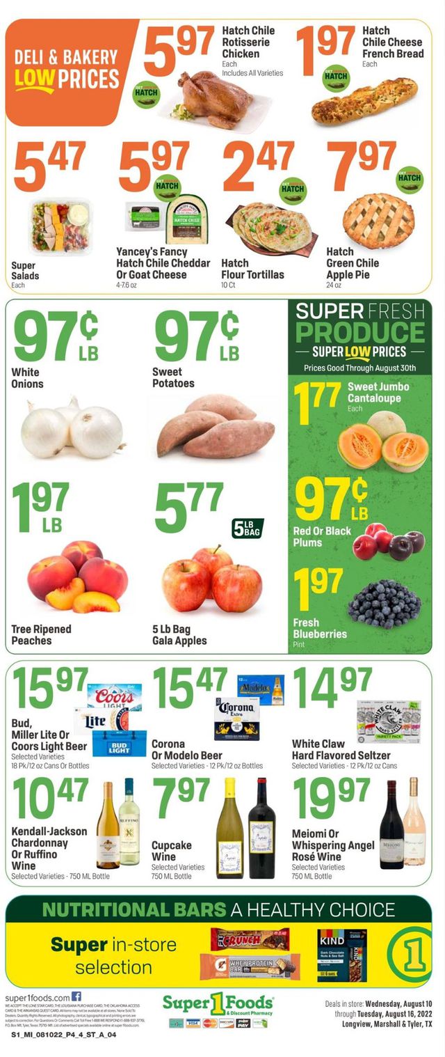Super 1 Foods Ad from 08/10/2022