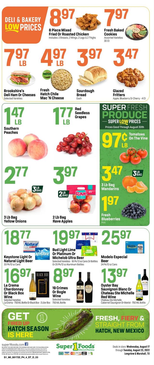 Super 1 Foods Ad from 08/17/2022