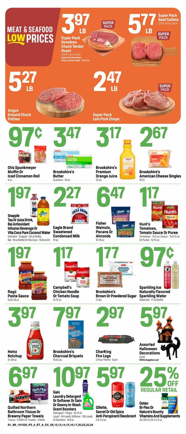Super 1 Foods Ad from 10/12/2022