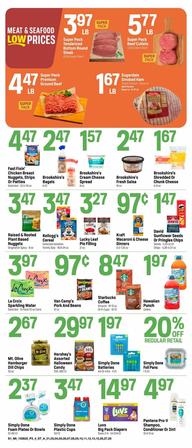 Super 1 Foods Ad from 10/26/2022