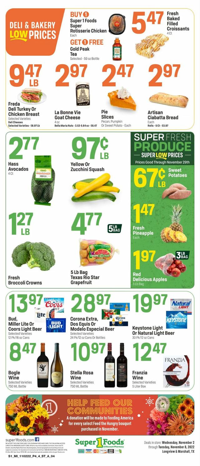 Super 1 Foods Ad from 11/02/2022