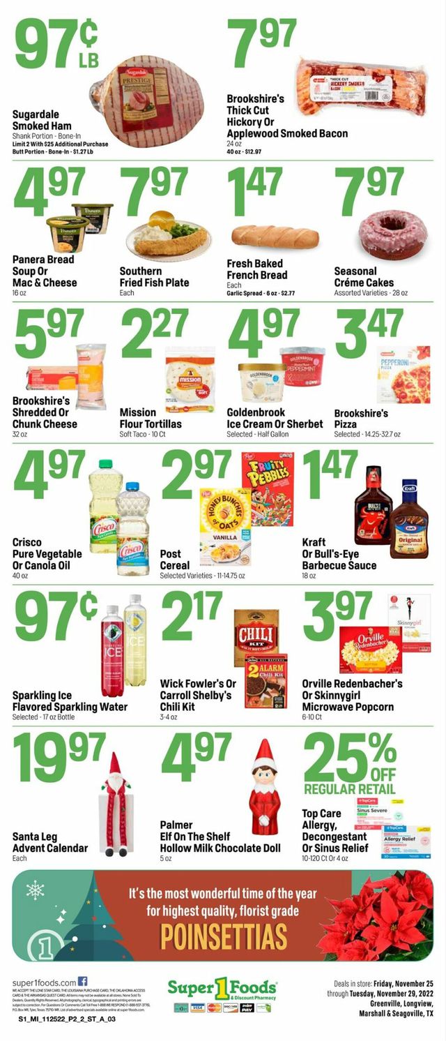 Super 1 Foods Ad from 11/25/2022