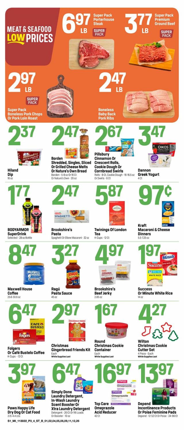 Super 1 Foods Ad from 11/30/2022