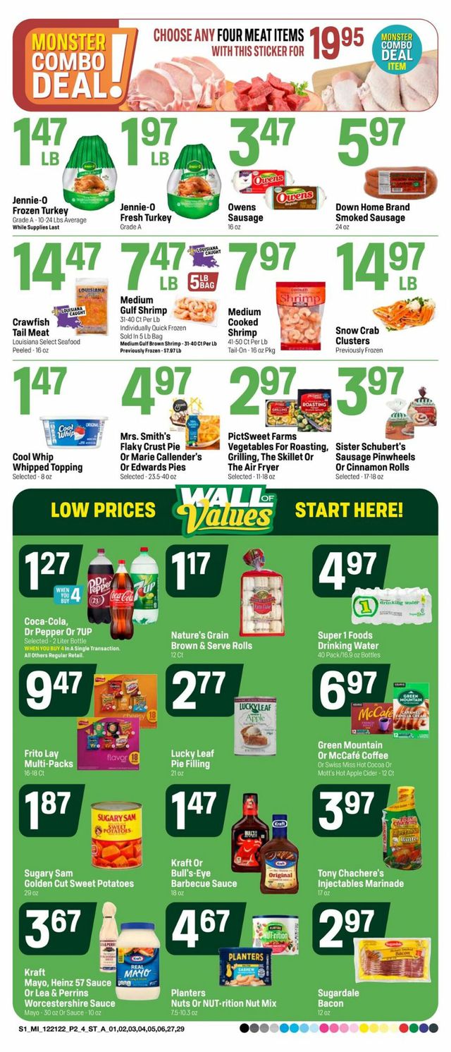 Super 1 Foods Ad from 12/21/2022