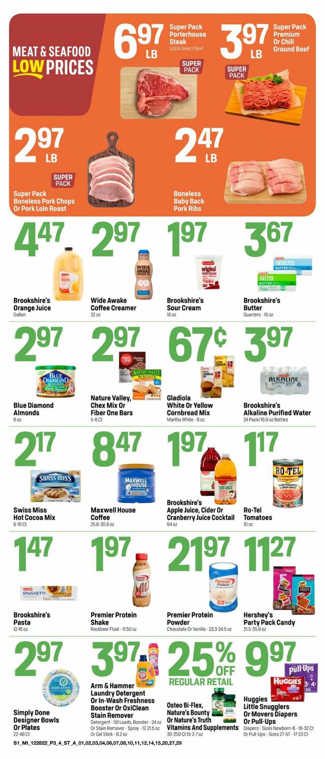 Super 1 Foods Ad from 12/28/2022
