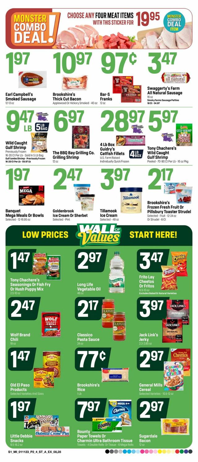 Super 1 Foods Ad from 01/11/2023