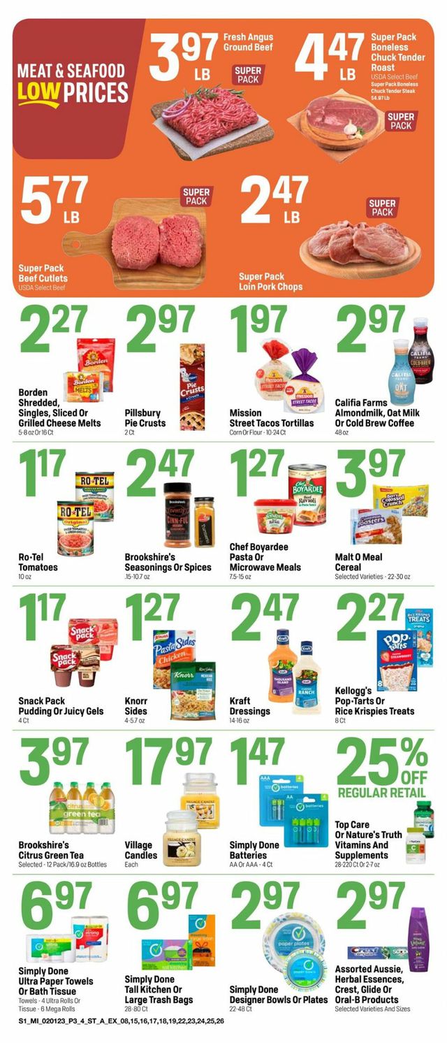 Super 1 Foods Ad from 02/01/2023