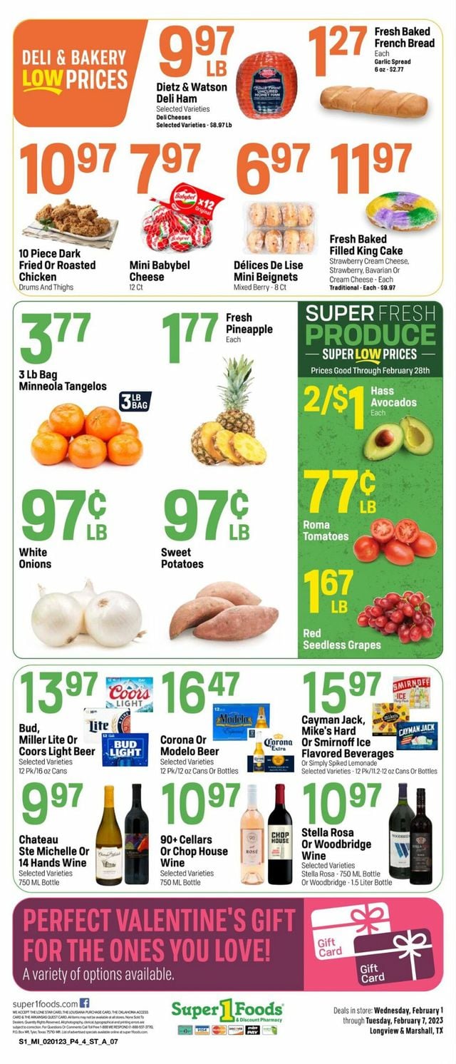 Super 1 Foods Ad from 02/01/2023