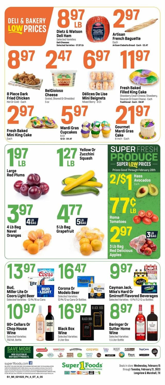 Super 1 Foods Ad from 02/15/2023