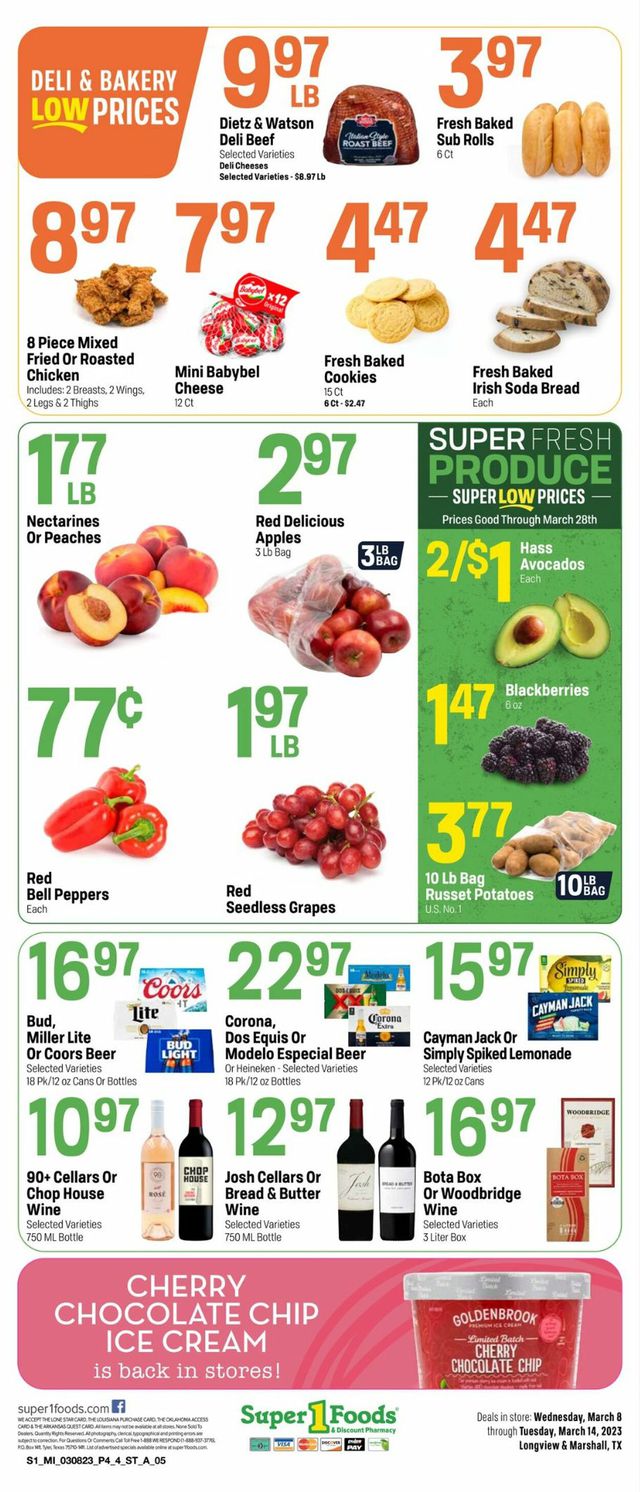 Super 1 Foods Ad from 03/08/2023