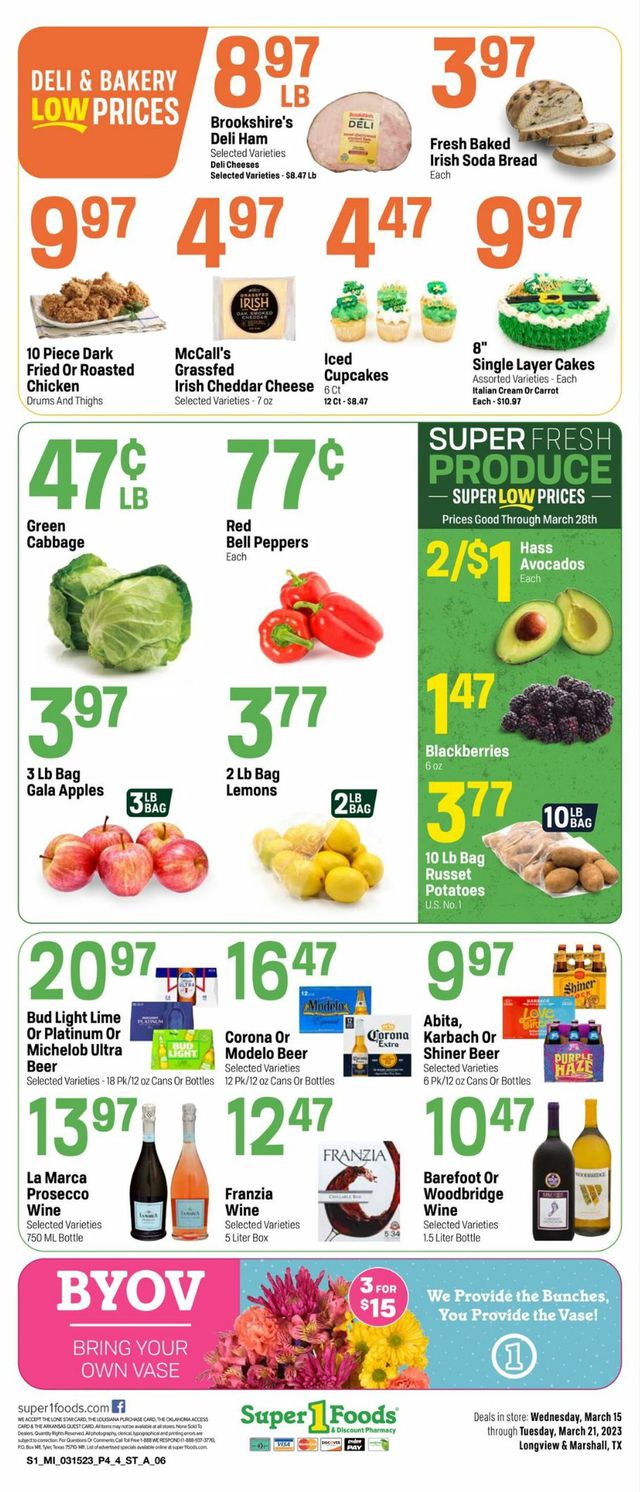 Super 1 Foods Ad from 03/15/2023