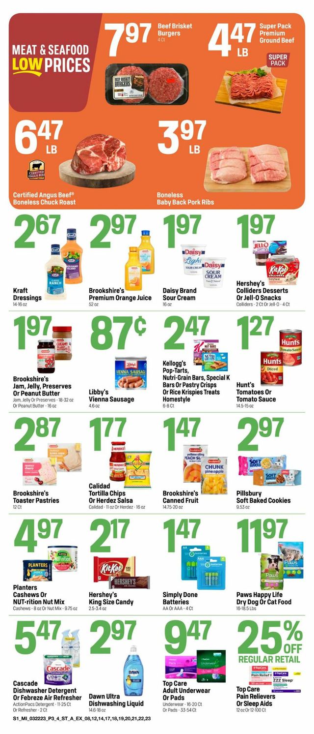 Super 1 Foods Ad from 03/22/2023