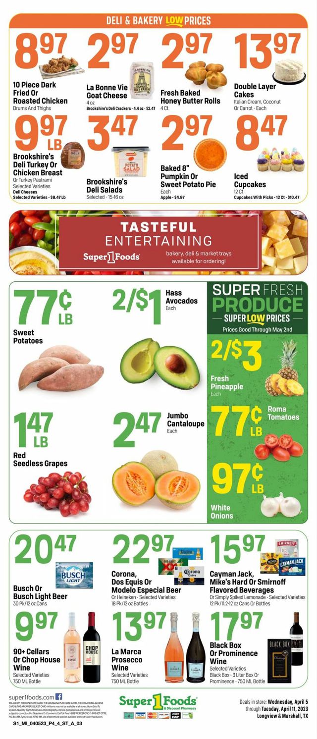 Super 1 Foods Ad from 04/05/2023