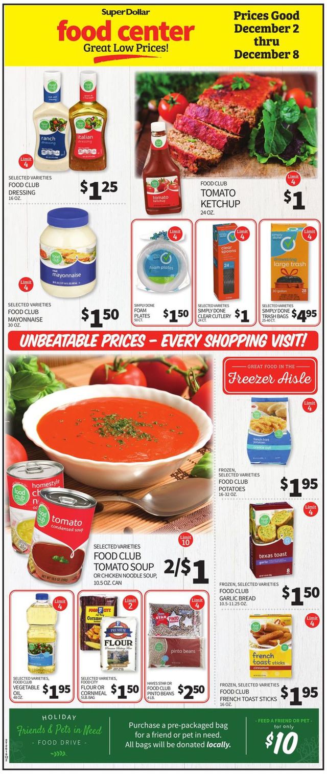 Super Dollar Food Center Ad from 12/02/2020
