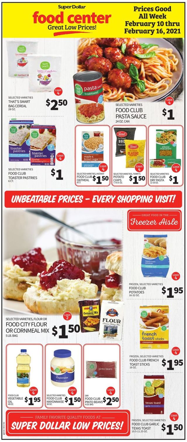 Super Dollar Food Center Ad from 02/10/2021