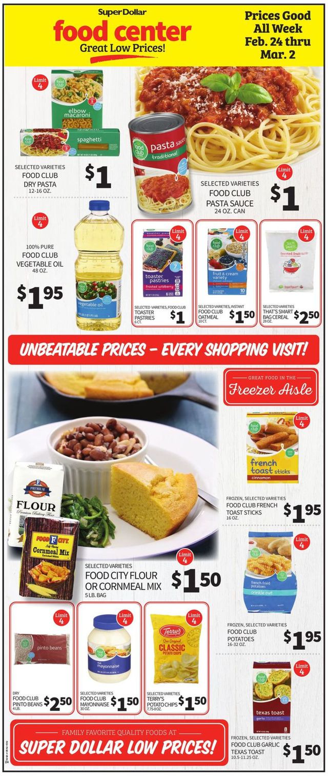 Super Dollar Food Center Ad from 02/24/2021