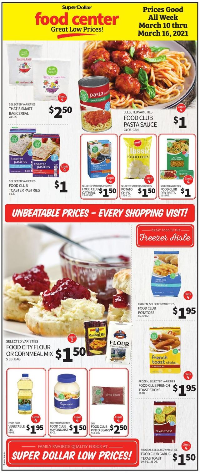 Super Dollar Food Center Ad from 03/10/2021