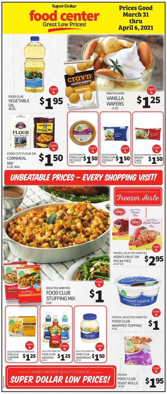 Super Dollar Food Center Ad from 03/31/2021