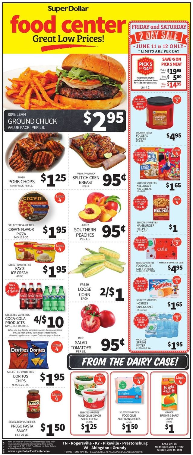 Super Dollar Food Center Ad from 06/09/2021