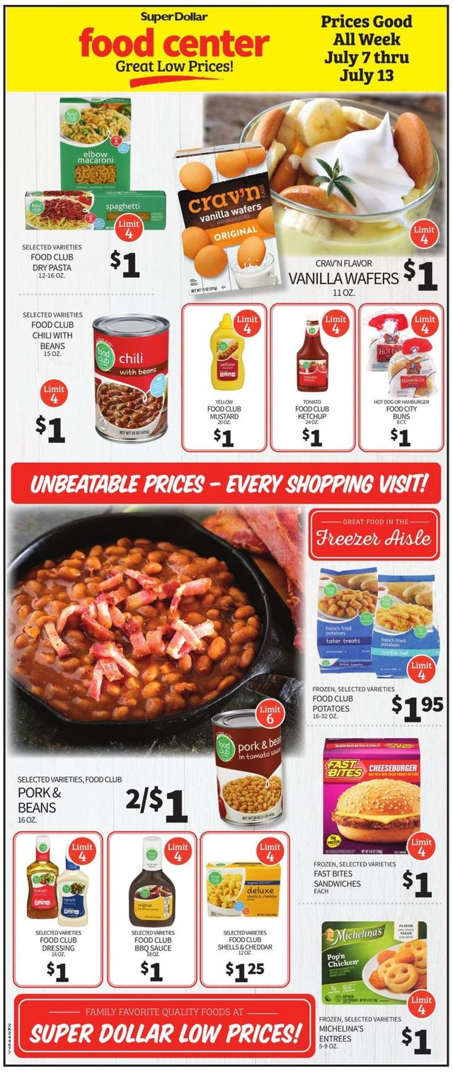 Super Dollar Food Center Ad from 07/07/2021