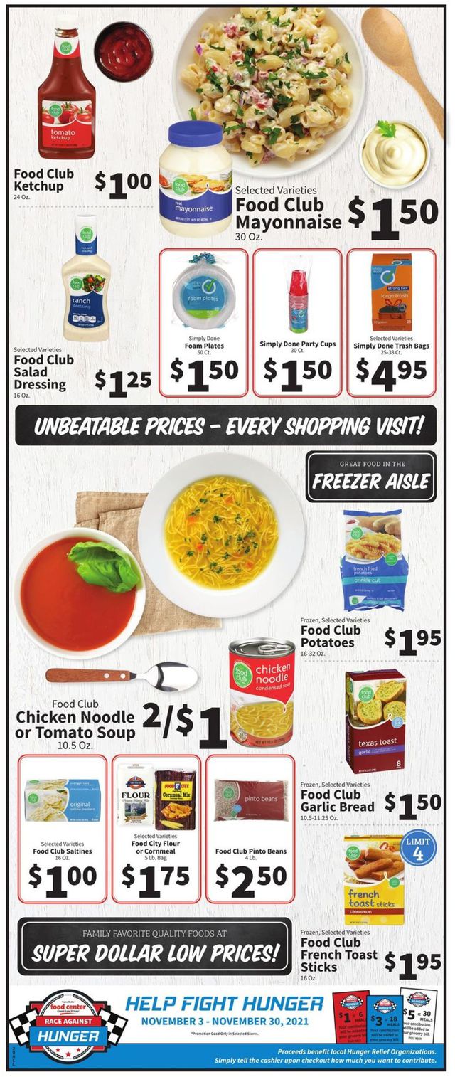 Super Dollar Food Center Ad from 11/03/2021