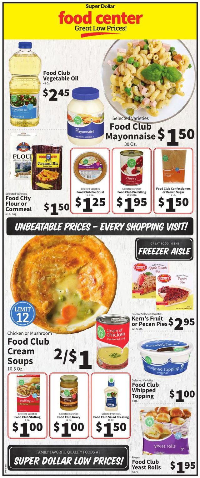Super Dollar Food Center Ad from 12/22/2021