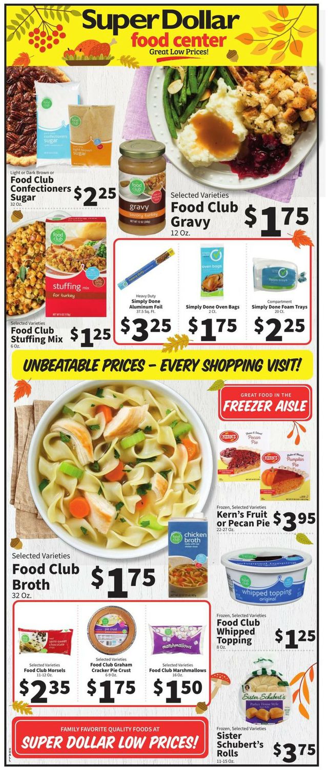 Super Dollar Food Center Ad from 11/16/2022