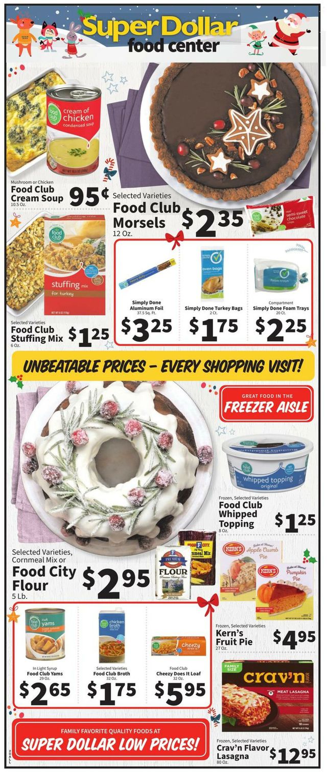 Super Dollar Food Center Ad from 12/21/2022