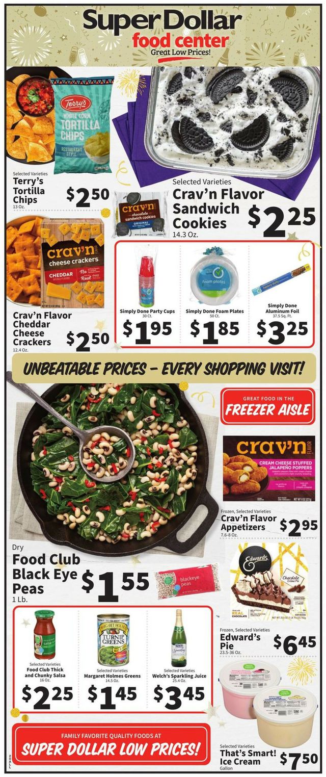 Super Dollar Food Center Ad from 12/28/2022
