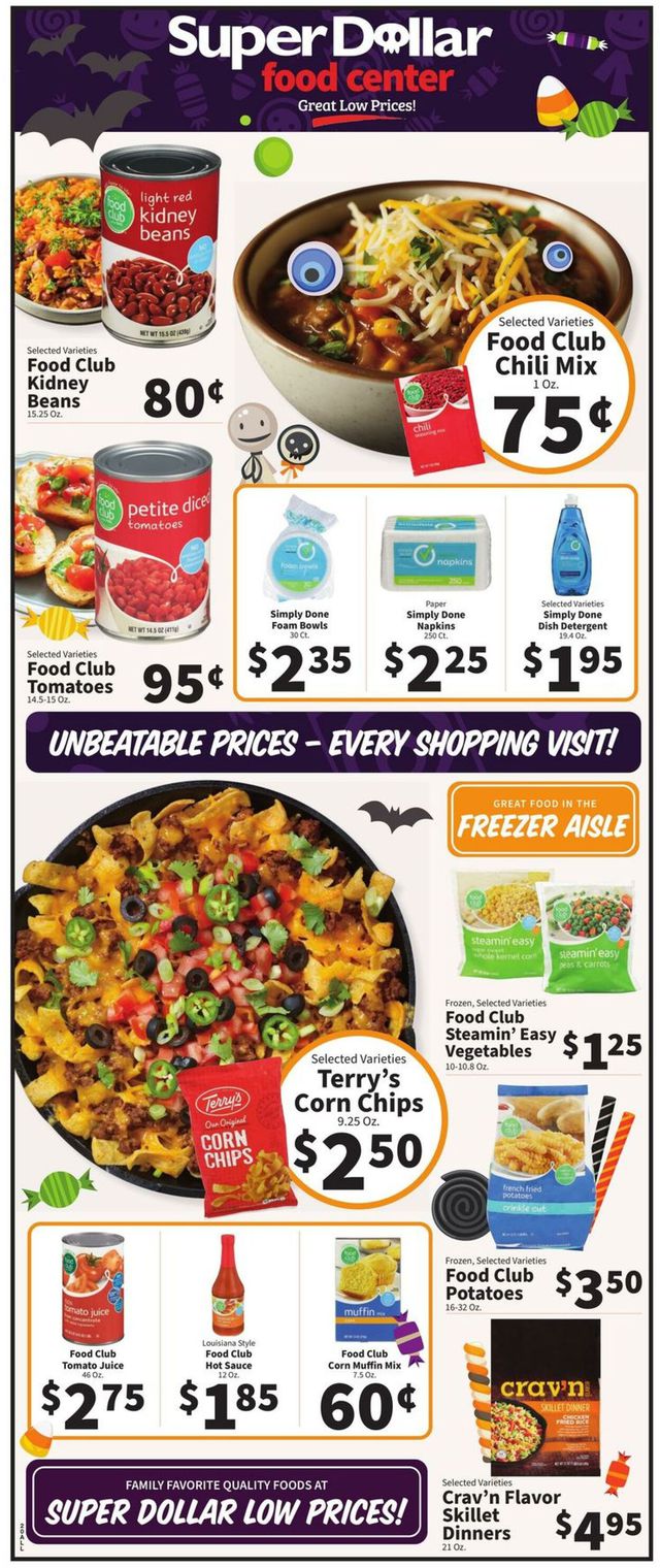 Super Dollar Food Center Ad from 10/25/2023