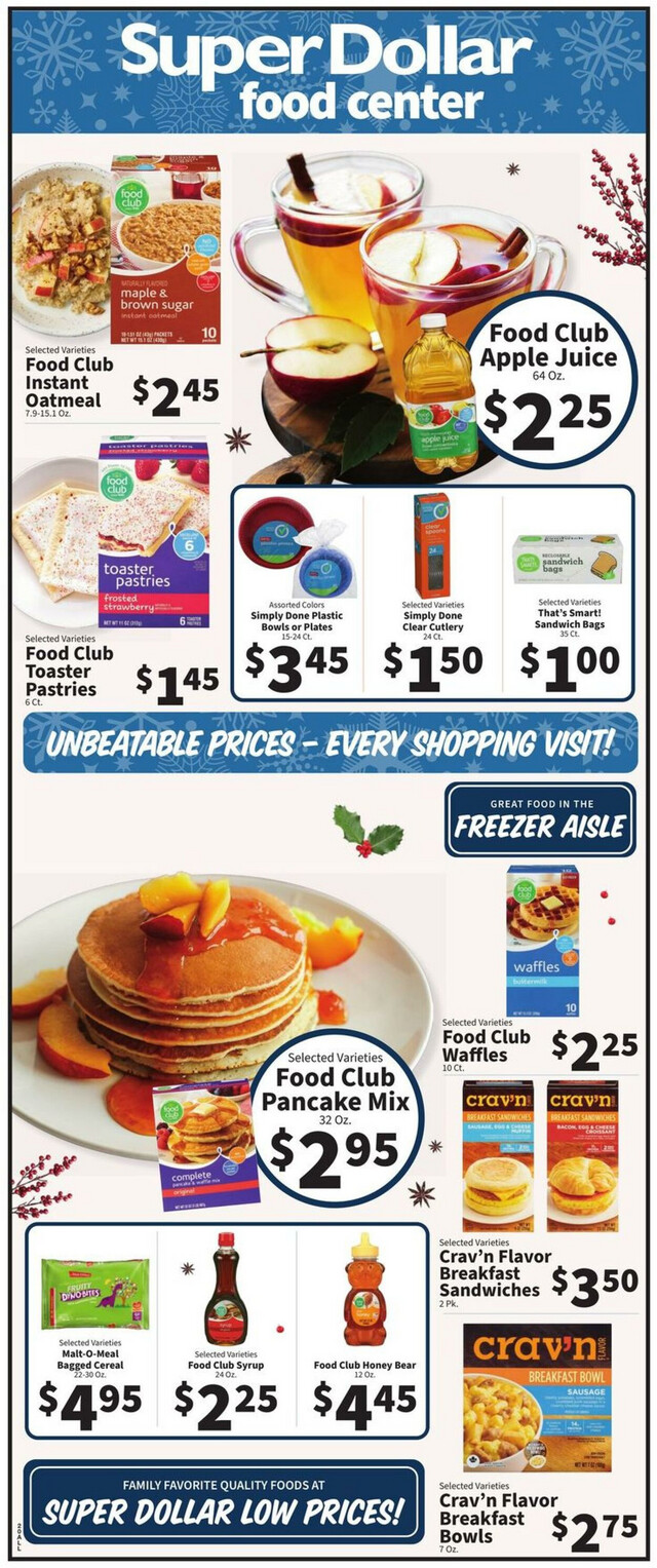 Super Dollar Food Center Ad from 12/06/2023