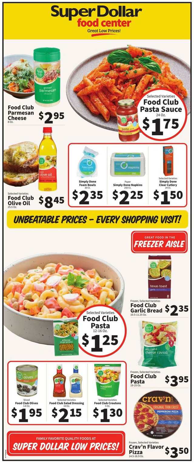 Super Dollar Food Center Ad from 01/17/2024