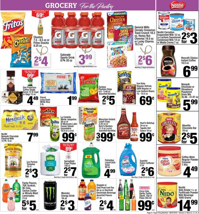 Super King Market Ad from 08/07/2019