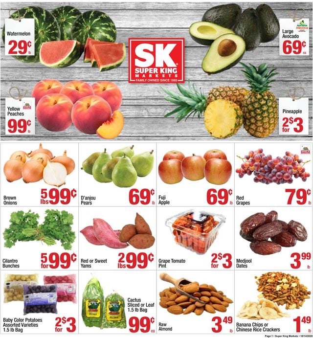 Super King Market Ad from 10/14/2020