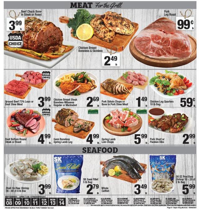 Super King Market Ad from 09/08/2021