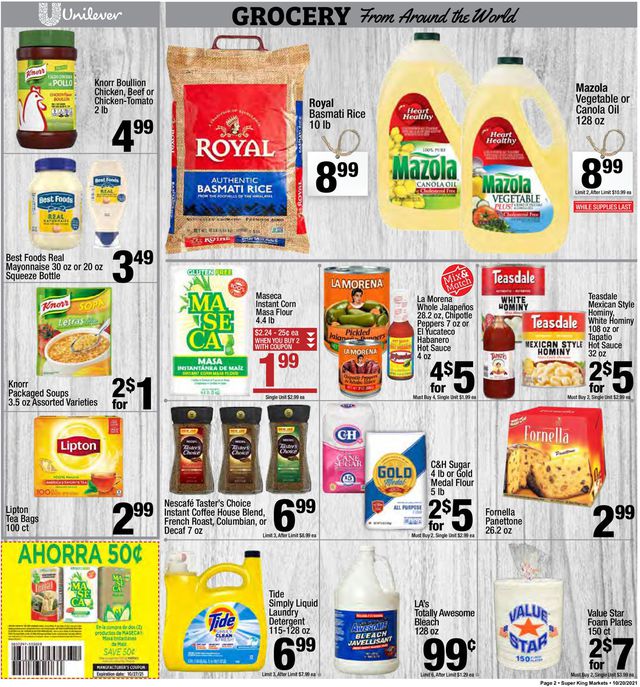 Super King Market Ad from 10/20/2021