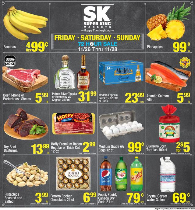 Super King Market Ad from 11/24/2021