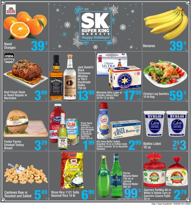 Super King Market Ad from 12/22/2021