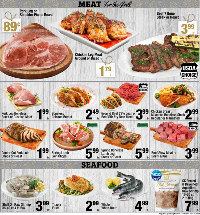 Super King Market Ad from 12/29/2021