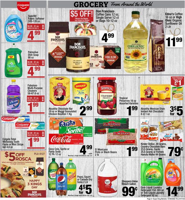 Super King Market Ad from 01/05/2022