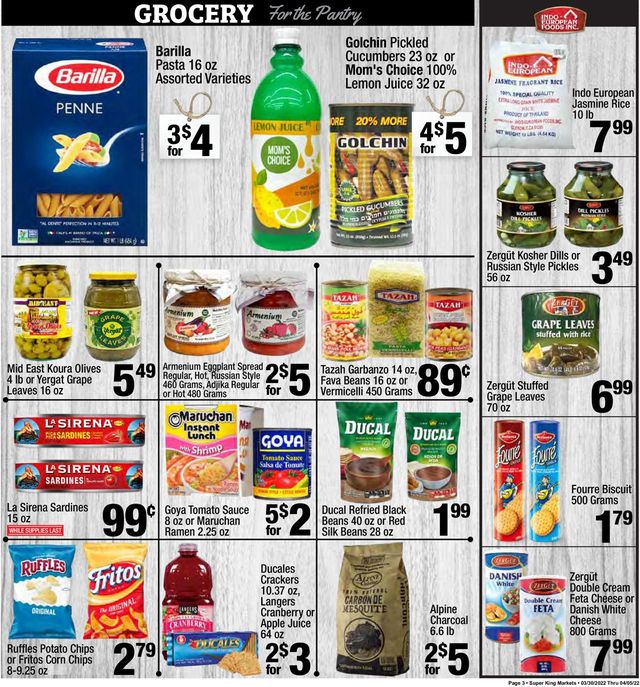 Super King Market Ad from 03/30/2022