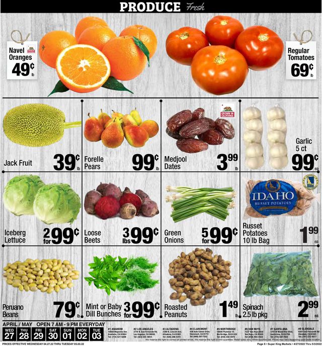 Super King Market Ad from 04/27/2022