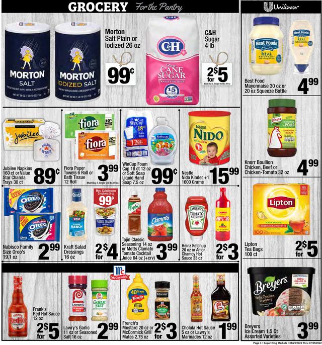 Super King Market Ad from 06/29/2022