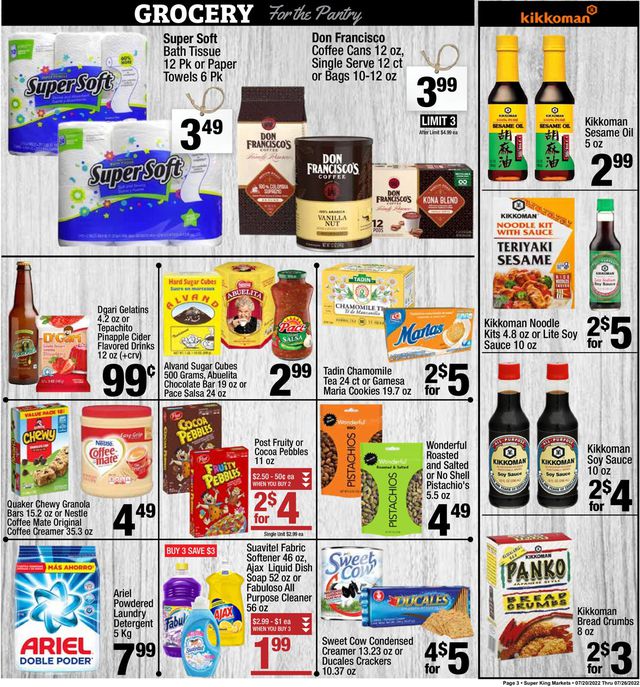 Super King Market Ad from 07/20/2022