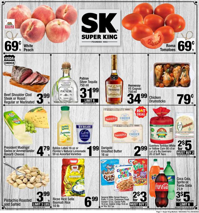 Super King Market Ad from 08/24/2022
