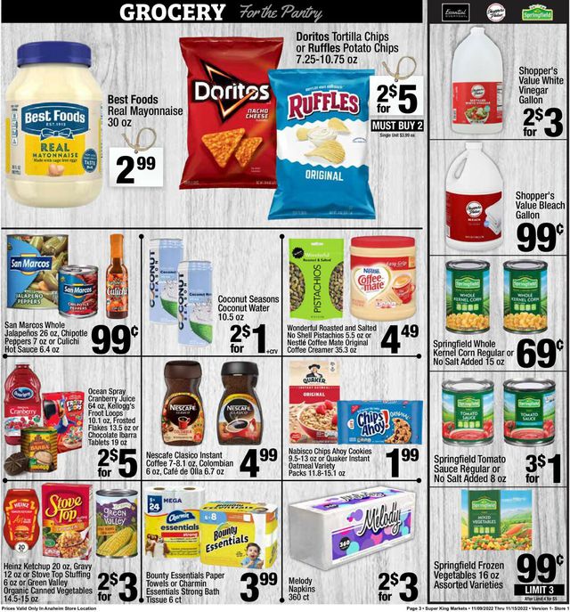 Super King Market Ad from 11/09/2002