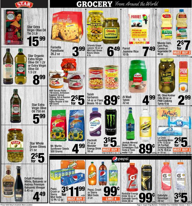 Super King Market Ad from 11/16/2022
